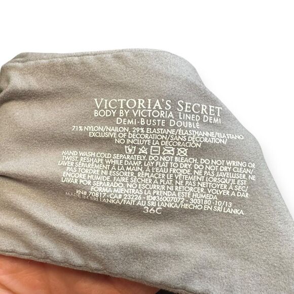 VICTORIA’S SECRET Women’s Nude Body by Victoria Lined Demi Bra Size 36C - Picture 3 of 3